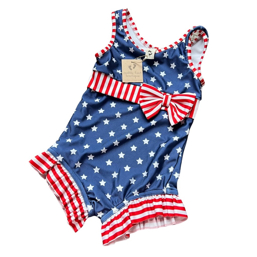 Patriotic retro swim New
